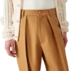 Pantalones chinos de lana con pliegues