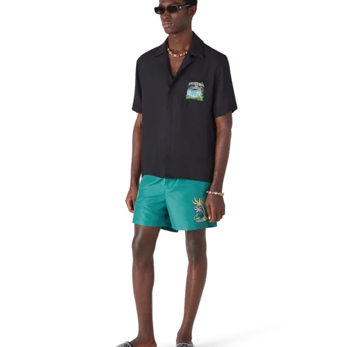 Pantalones cortos con bordado Casa Pantalones cortos con bordado Casa