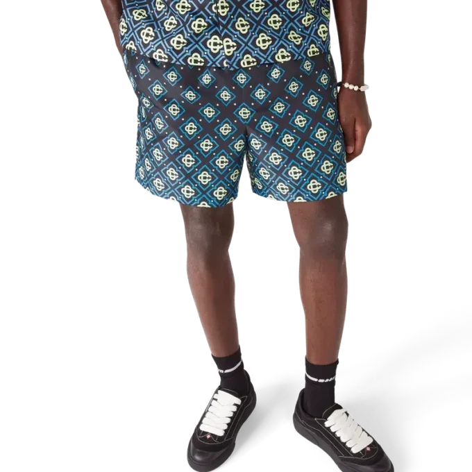 Pantalones cortos con estampado Monogram degradado en negro