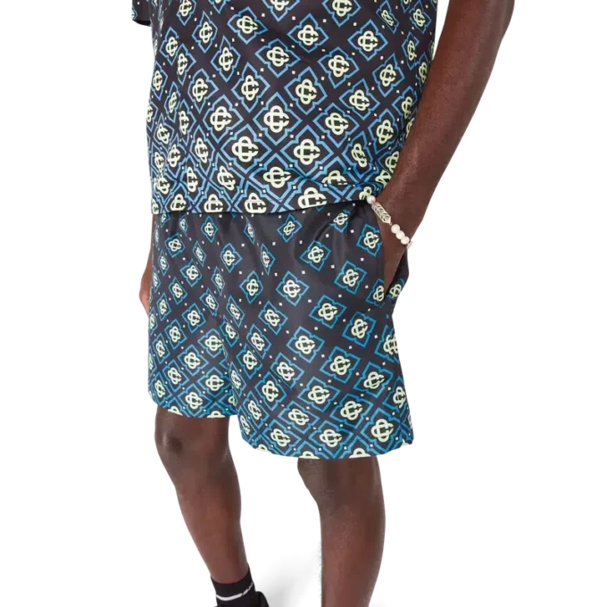 Pantalones cortos con estampado Monogram degradado en negro