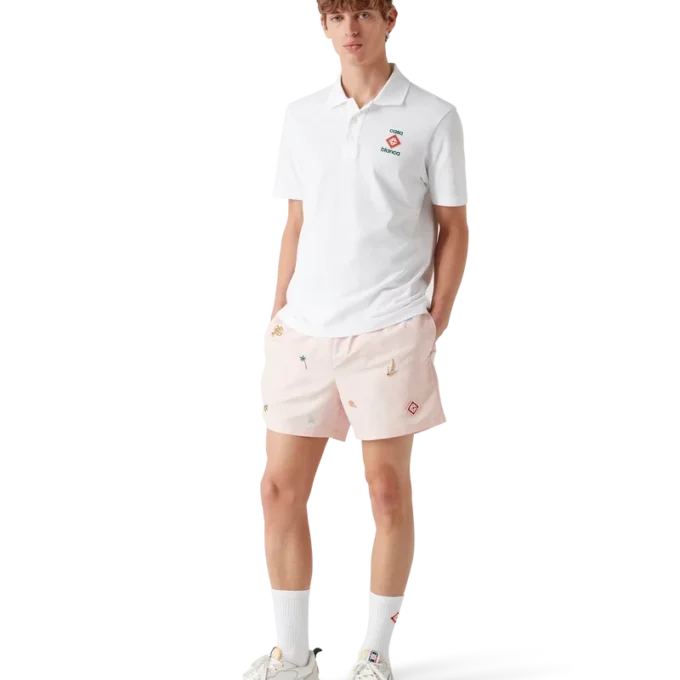 Pantalones cortos con motivo bordado