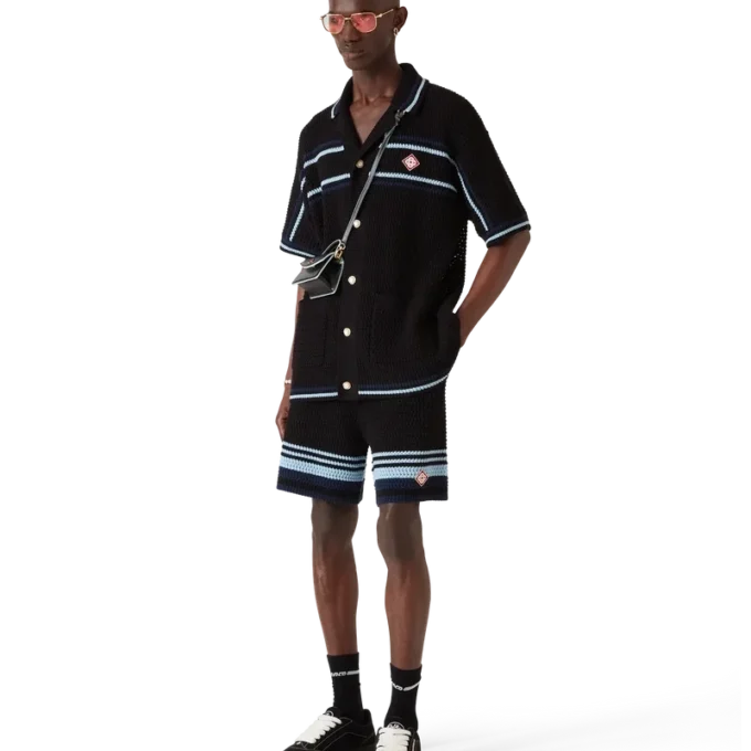 Pantalones cortos de algodón de ganchillo Tennis