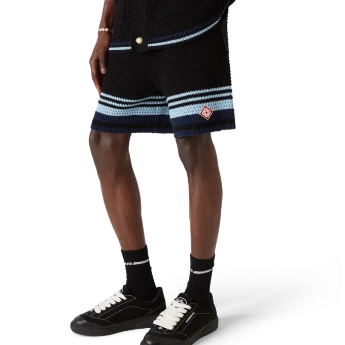 Pantalones cortos de algodón de ganchillo Tennis