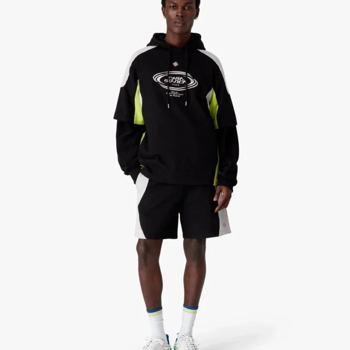 Pantalones cortos de chándal con bloques de color