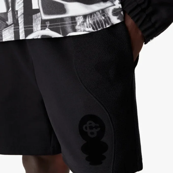 Pantalones cortos de chándal con estampado flocado del logotipo de Squash