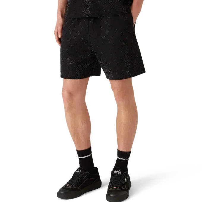 Pantalones cortos de chándal con monograma de cristales