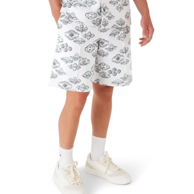 Pantalones cortos de chándal con motivo jacquard