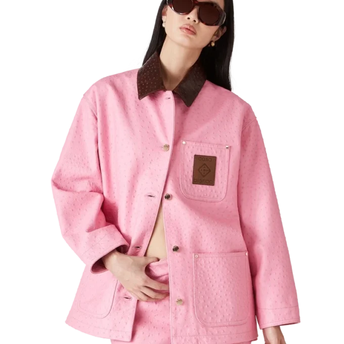 Pantalones cortos de cuero repujado