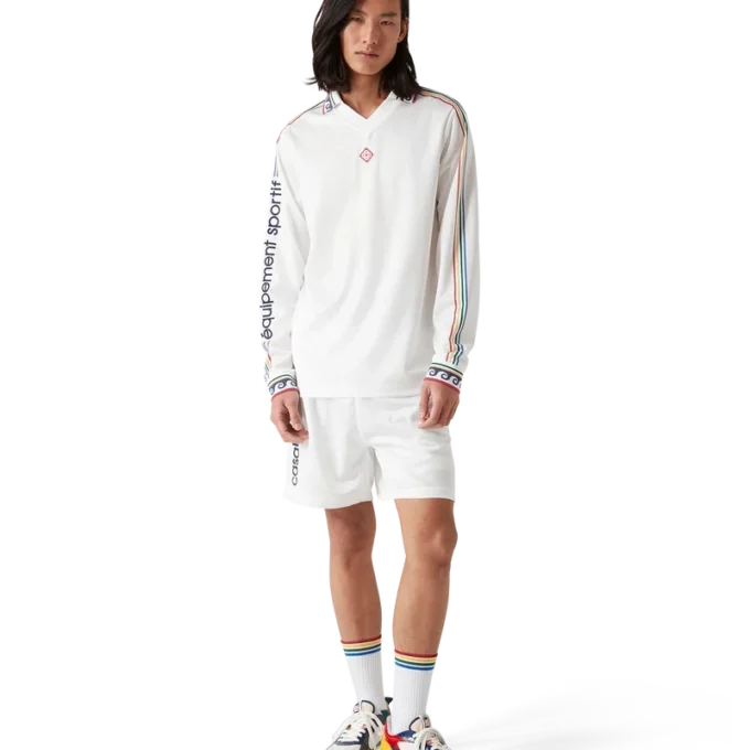 Pantalones cortos de fútbol con monograma jacquard