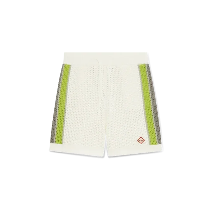 Pantalones cortos de ganchillo a rayas