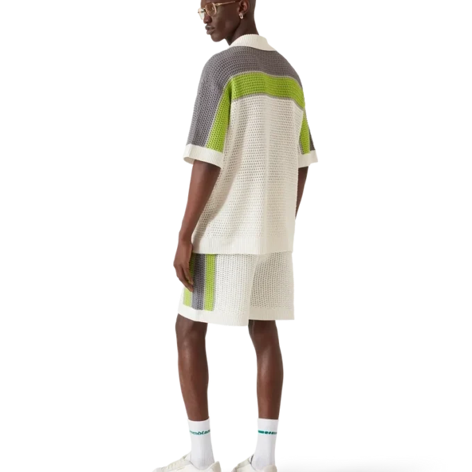 Pantalones cortos de ganchillo a rayas