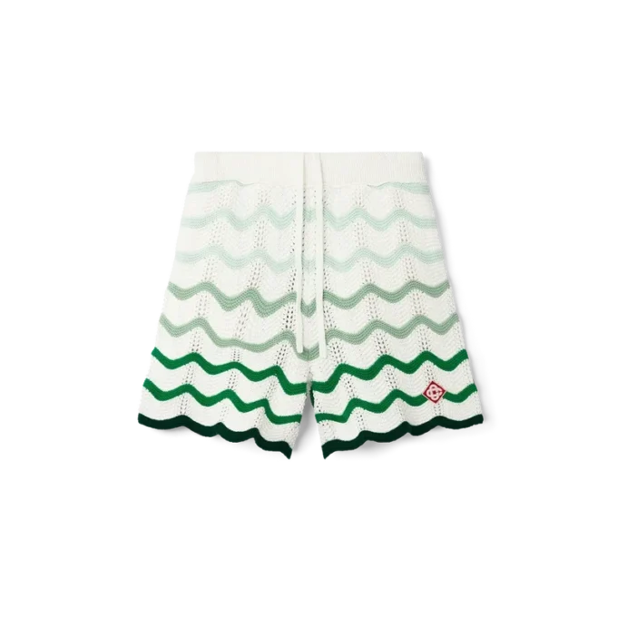 Pantalones cortos de ganchillo con degradado ondulado