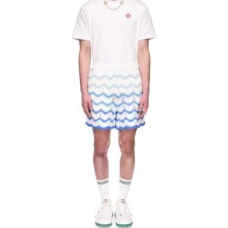 Pantalones cortos de ganchillo con degradado ondulado