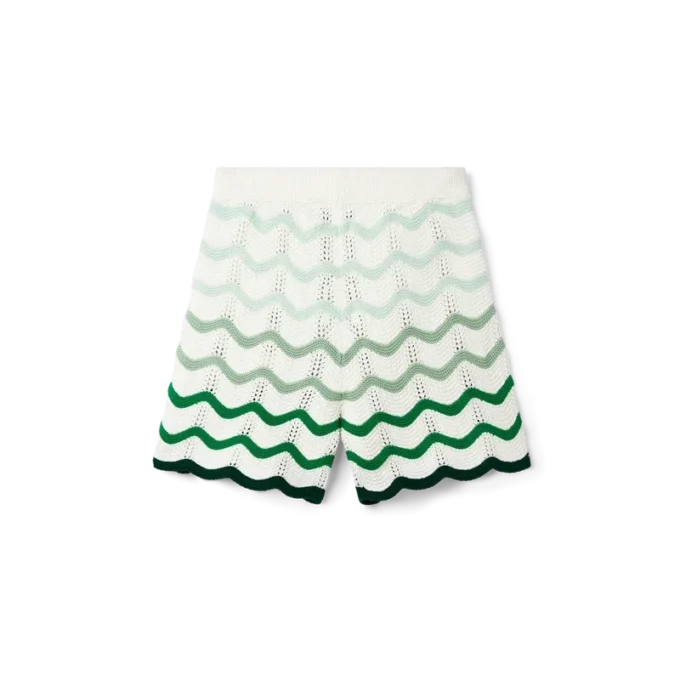 Pantalones cortos de ganchillo con degradado ondulado