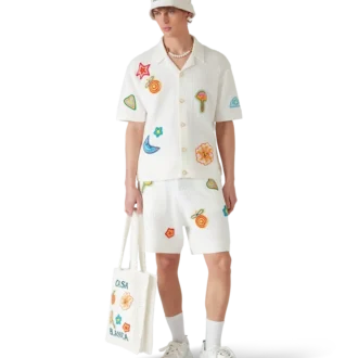 Pantalones cortos de ganchillo con motivos