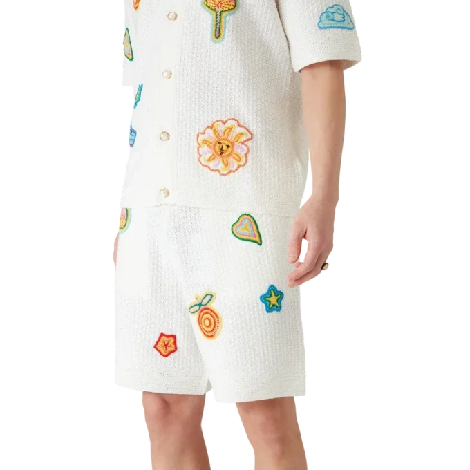 Pantalones cortos de ganchillo con motivos