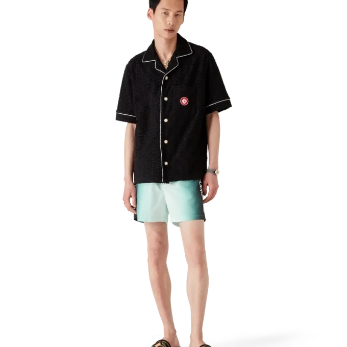 Pantalones cortos de jacquard con monograma degradado