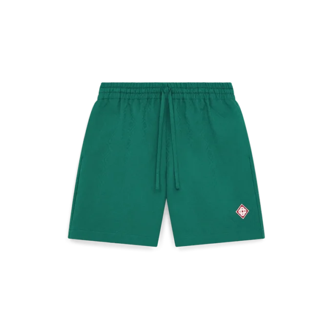 Pantalones cortos de jacquard de algodón con Monogram