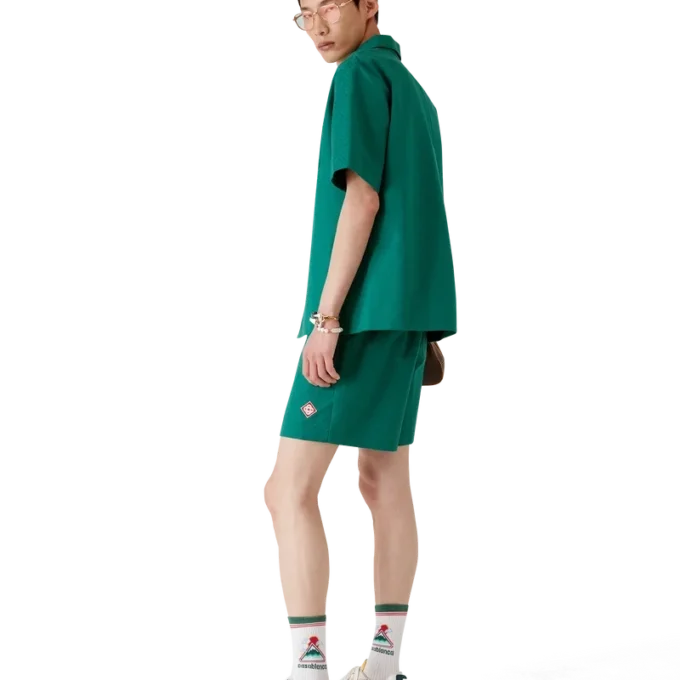 Pantalones cortos de jacquard de algodón con Monogram