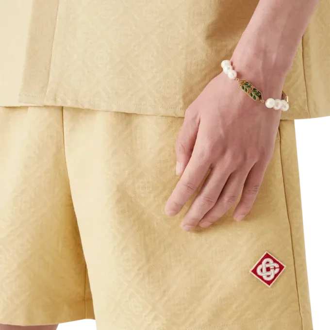 Pantalones cortos de jacquard de algodón con Monogram Pantalones cortos de jacquard de algodón con Monogram