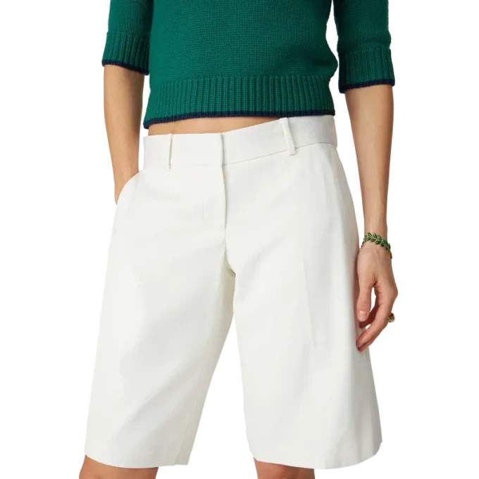 Pantalones cortos de lana de corte holgado