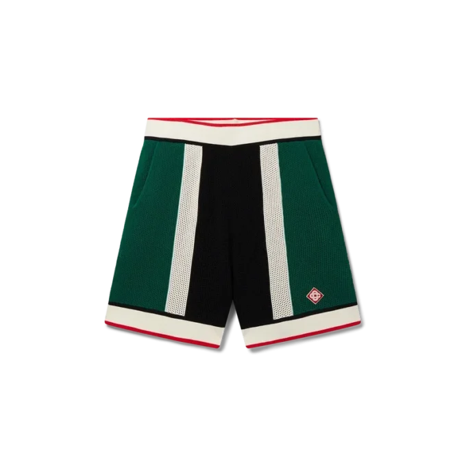 Pantalones cortos de malla a rayas