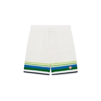 Pantalones cortos de punto a rayas