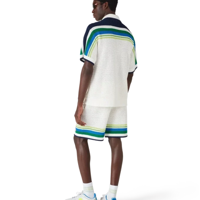 Pantalones cortos de punto a rayas Pantalones cortos de punto a rayas