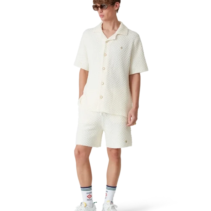 Pantalones cortos de punto texturizado