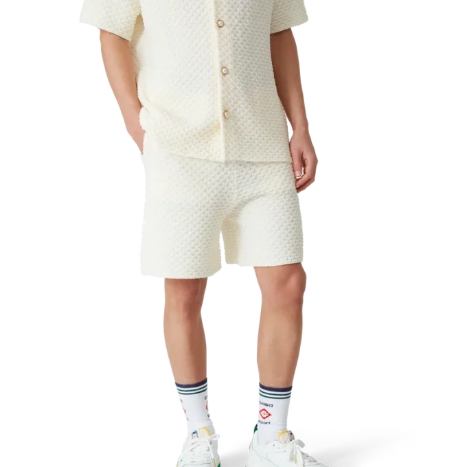 Pantalones cortos de punto texturizado