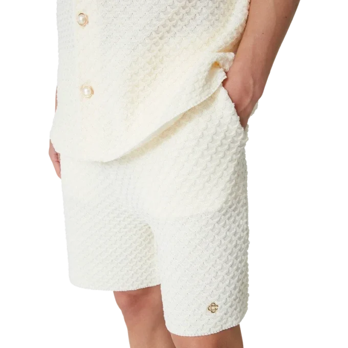 Pantalones cortos de punto texturizado