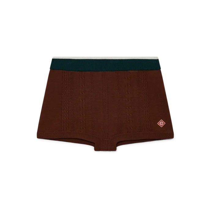 Pantalones cortos de punto trenzado