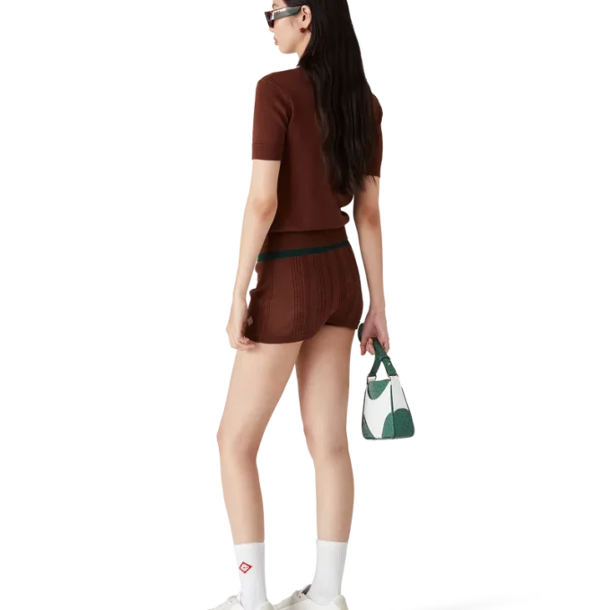 Pantalones cortos de punto trenzado