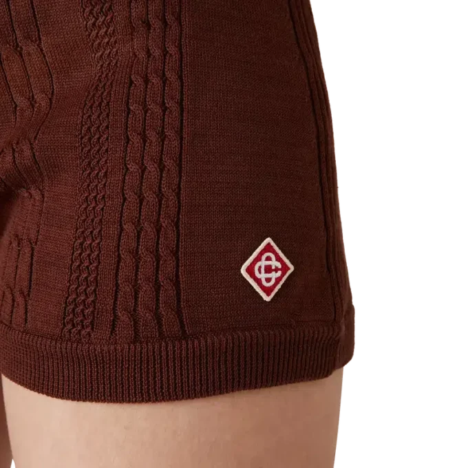 Pantalones cortos de punto trenzado