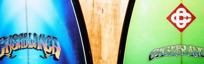 Tabla de surf retro Casablanca hecha a mano