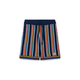 Pantalones cortos de rayas de ganchillo