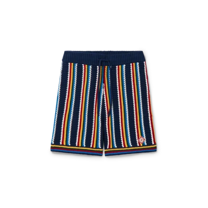 Pantalones cortos de rayas de ganchillo