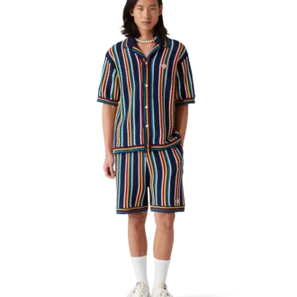 Pantalones cortos de rayas de ganchillo