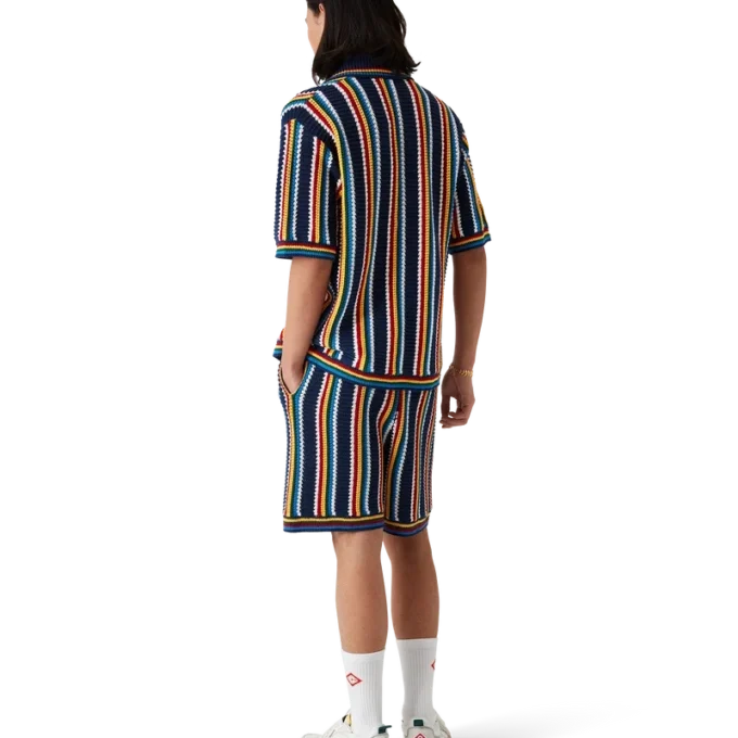 Pantalones cortos de rayas de ganchillo