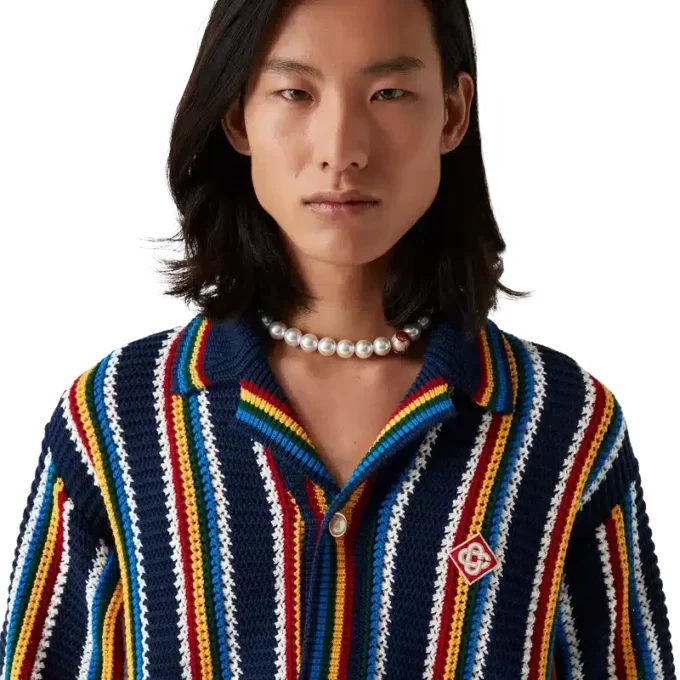 Pantalones cortos de rayas de ganchillo