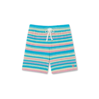 Pantalones cortos de rizo a rayas