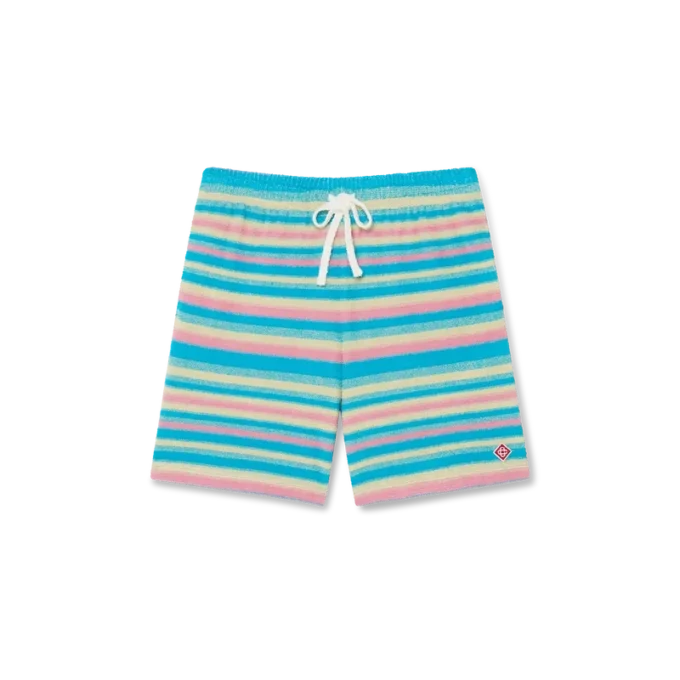 Pantalones cortos de rizo a rayas Pantalones cortos de rizo a rayas