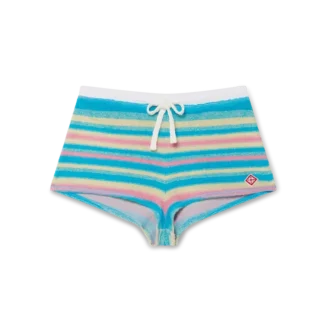 Pantalones cortos de rizo a rayas