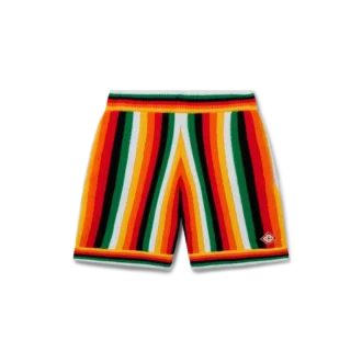 Pantalones cortos de rizo a rayas