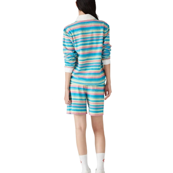 Pantalones cortos de rizo a rayas Pantalones cortos de rizo a rayas