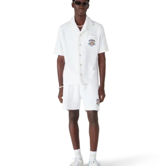 Pantalones cortos de rizo blancos