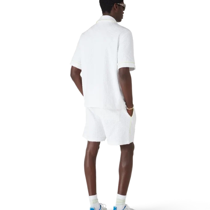 Pantalones cortos de rizo blancos