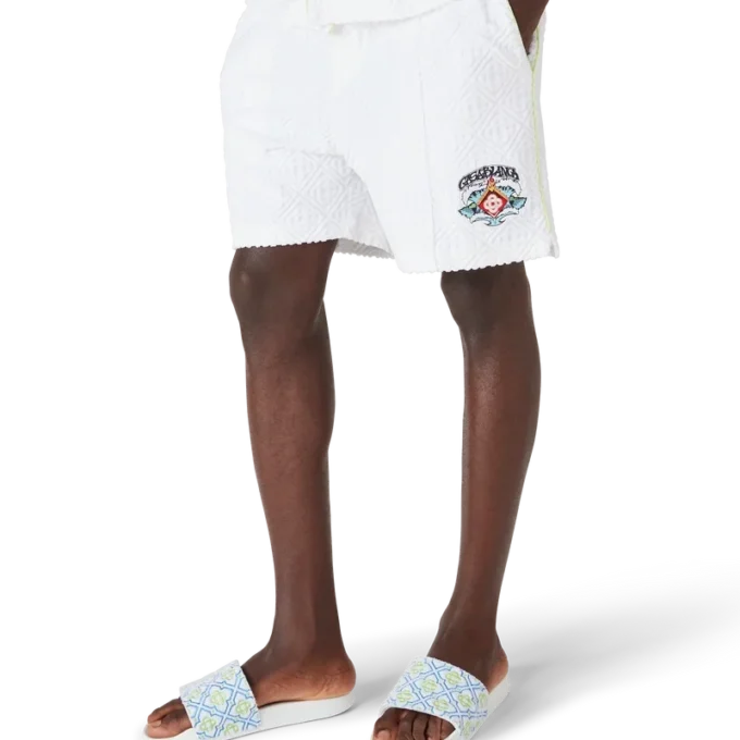 Pantalones cortos de rizo blancos