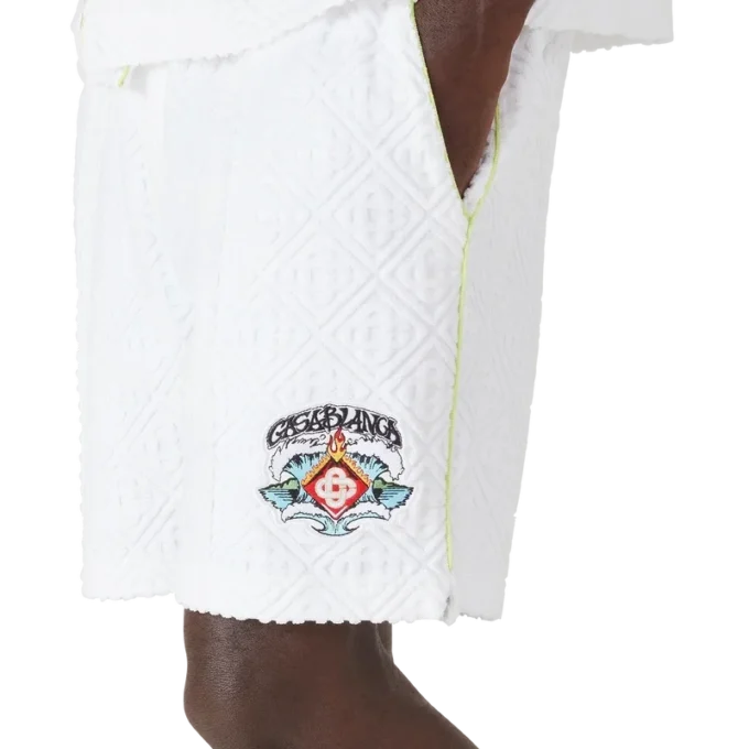 Pantalones cortos de rizo blancos