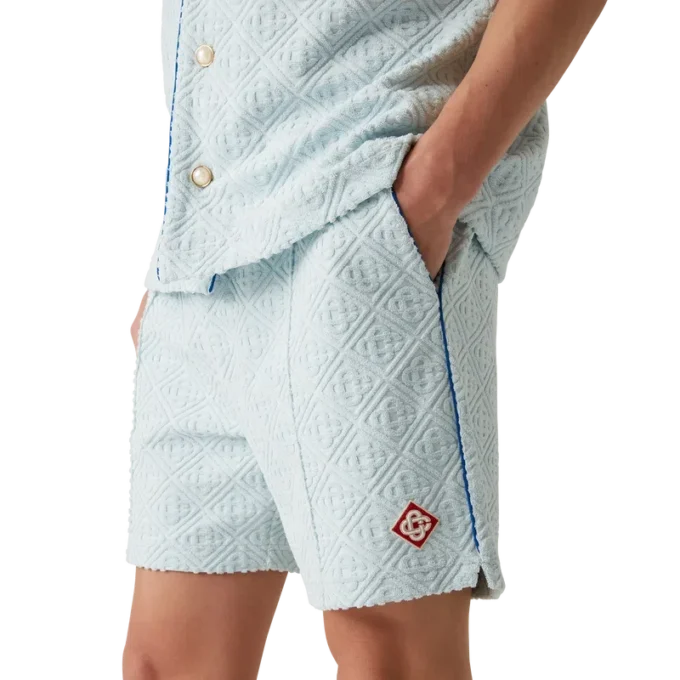 Pantalones cortos de rizo con monograma